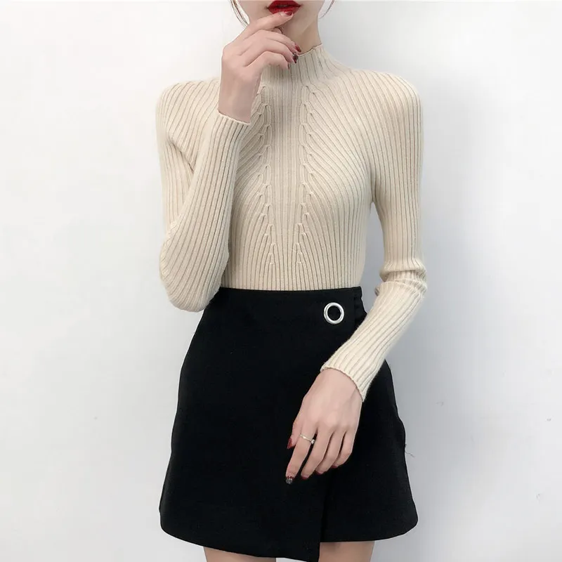 2026 Autumn Winter Turtleneck Sweater Women Basic Slim Pullover Women Sweaters And Pullovers Knit Jumper Ladies Tops
