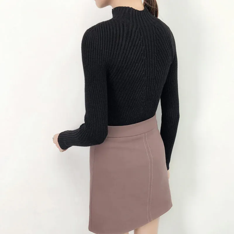 2026 Autumn Winter Turtleneck Sweater Women Basic Slim Pullover Women Sweaters And Pullovers Knit Jumper Ladies Tops