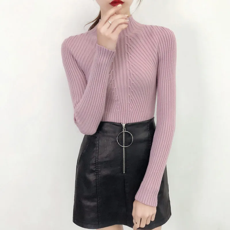 2026 Autumn Winter Turtleneck Sweater Women Basic Slim Pullover Women Sweaters And Pullovers Knit Jumper Ladies Tops