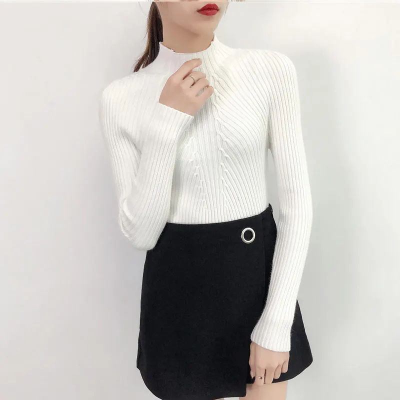 2026 Autumn Winter Turtleneck Sweater Women Basic Slim Pullover Women Sweaters And Pullovers Knit Jumper Ladies Tops
