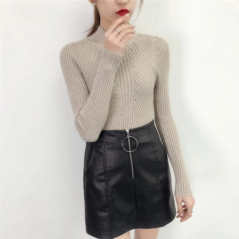 2026 Autumn Winter Turtleneck Sweater Women Basic Slim Pullover Women Sweaters And Pullovers Knit Jumper Ladies Tops