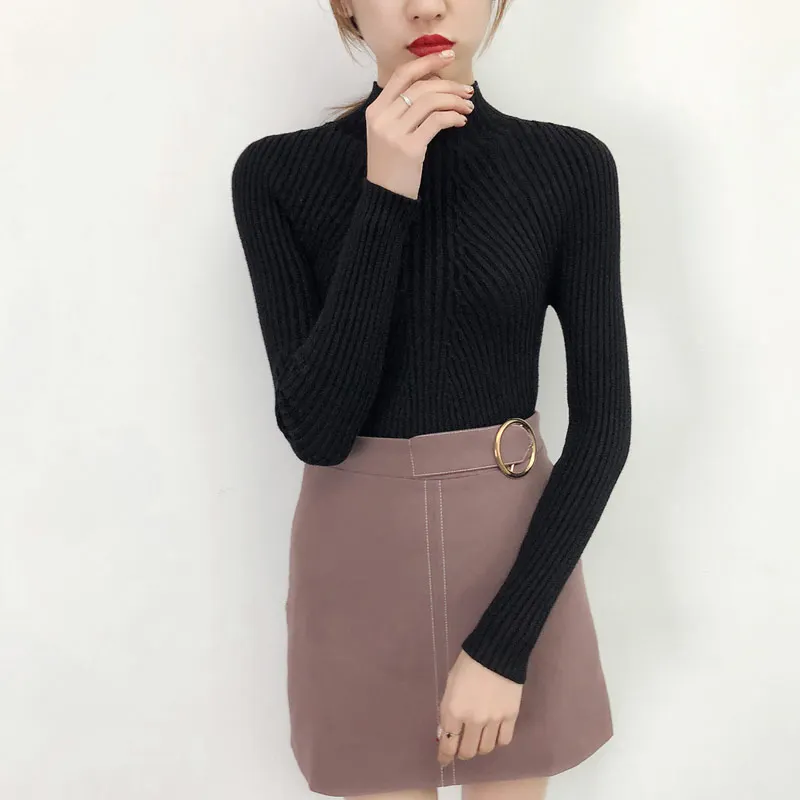 2026 Autumn Winter Turtleneck Sweater Women Basic Slim Pullover Women Sweaters And Pullovers Knit Jumper Ladies Tops