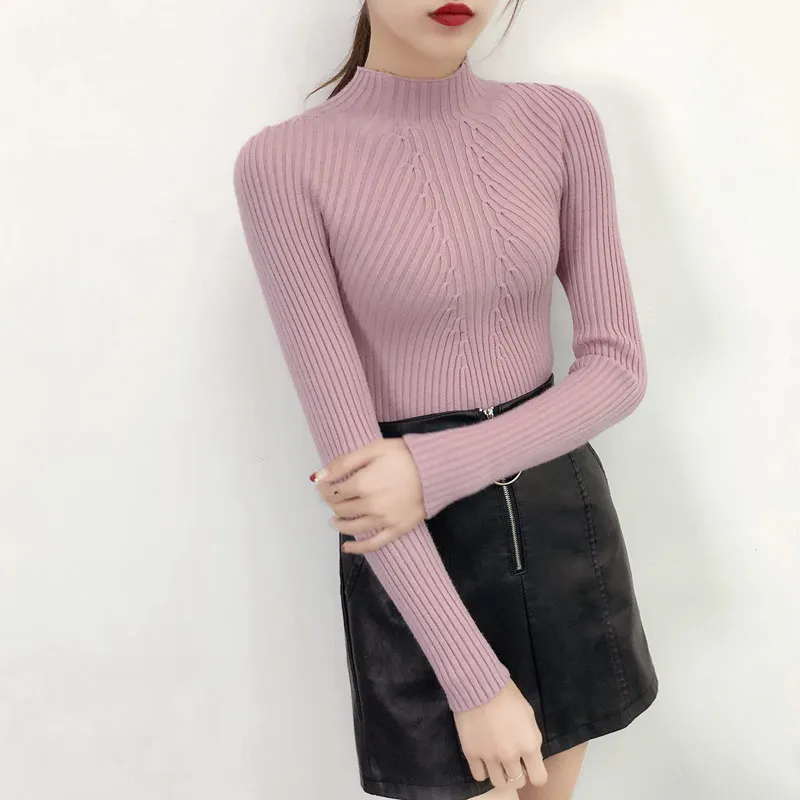 2026 Autumn Winter Turtleneck Sweater Women Basic Slim Pullover Women Sweaters And Pullovers Knit Jumper Ladies Tops