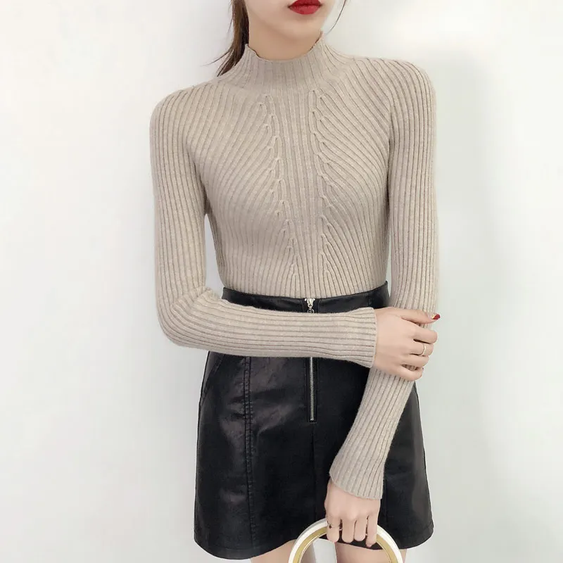 2026 Autumn Winter Turtleneck Sweater Women Basic Slim Pullover Women Sweaters And Pullovers Knit Jumper Ladies Tops