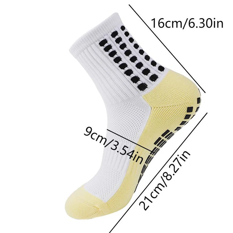 3 Pairs Set Men Grip Soccer Socks and Knee Pads Calf Sleeves Adult Youth Non Slip Leg Shin Guards for Basketball Football Sports