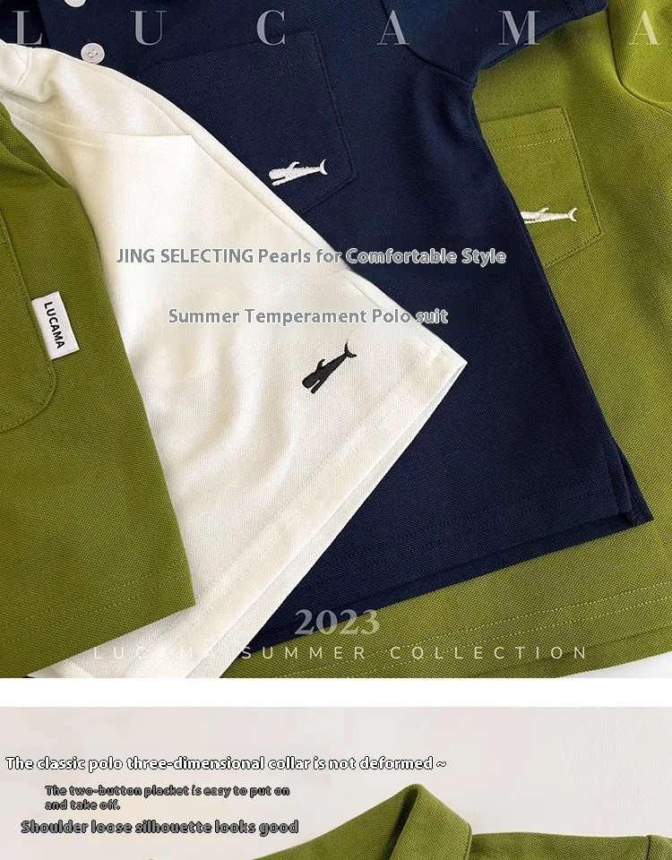 Children's Clothing Boys Summer New Suit Middle and Large Children Korean Version of the Casual Polo Top Shorts Summer Clothing