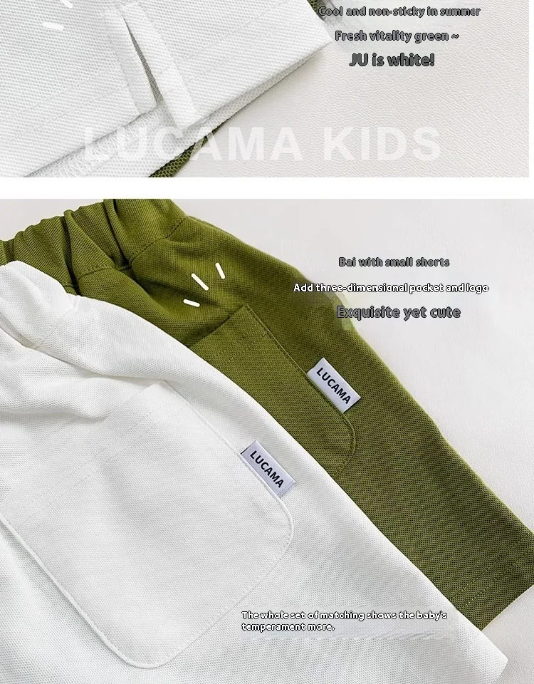 Children's Clothing Boys Summer New Suit Middle and Large Children Korean Version of the Casual Polo Top Shorts Summer Clothing