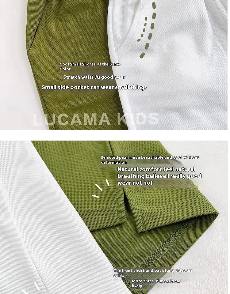 Children's Clothing Boys Summer New Suit Middle and Large Children Korean Version of the Casual Polo Top Shorts Summer Clothing