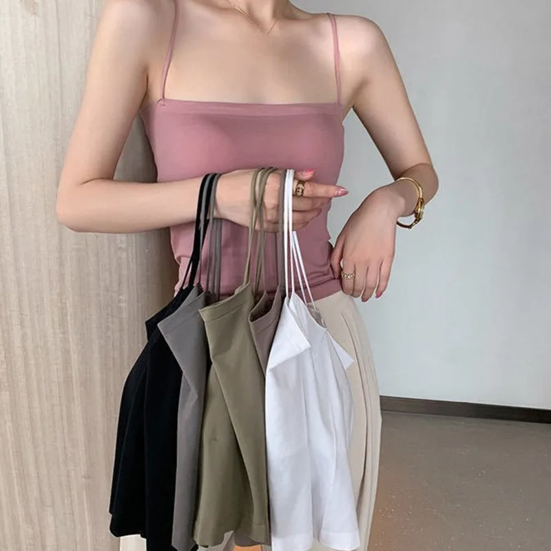 Black Tops Summer Sleeveless Women Tank Top With Lace Top Red Inside Wear Lace Camisoles Loose Underwear Womens Clothing Vest