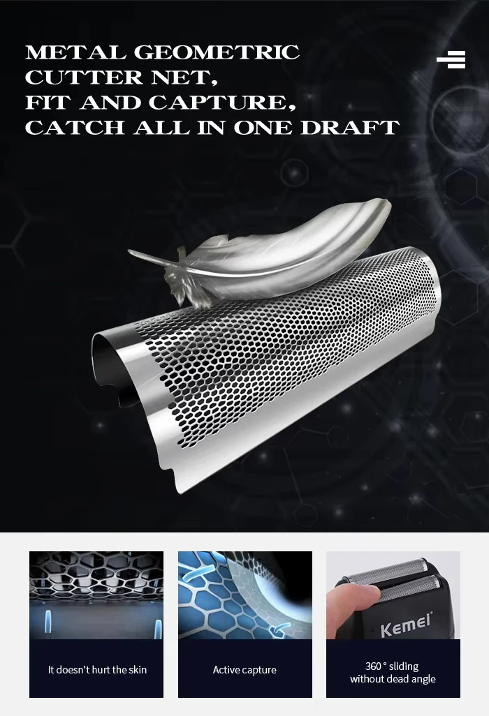 Kemei Hair Clipper Kit for Men, Electric Shaver, Hair Trimmer, Professional Cutting Machine, KM-2290, KM-2293, KM-1102