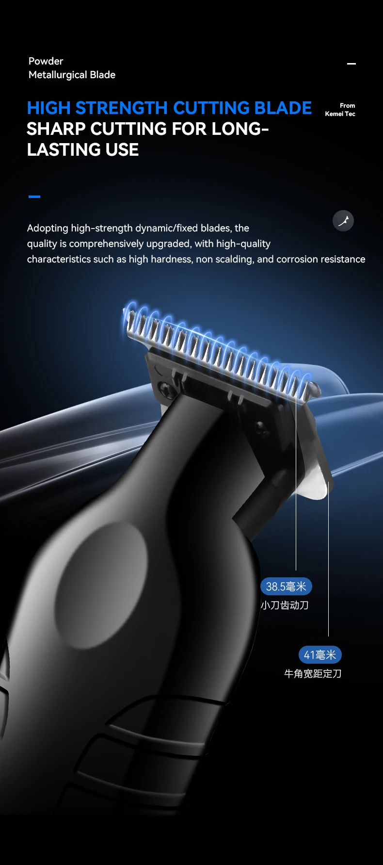 Kemei Hair Clipper Kit for Men, Electric Shaver, Hair Trimmer, Professional Cutting Machine, KM-2290, KM-2293, KM-1102