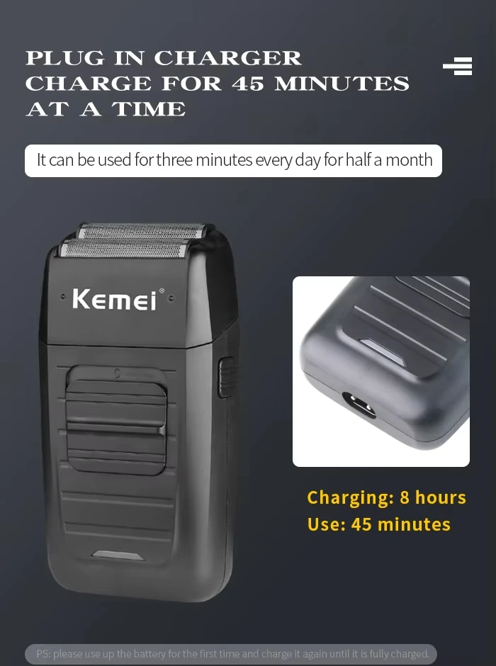 Kemei Hair Clipper Kit for Men, Electric Shaver, Hair Trimmer, Professional Cutting Machine, KM-2290, KM-2293, KM-1102