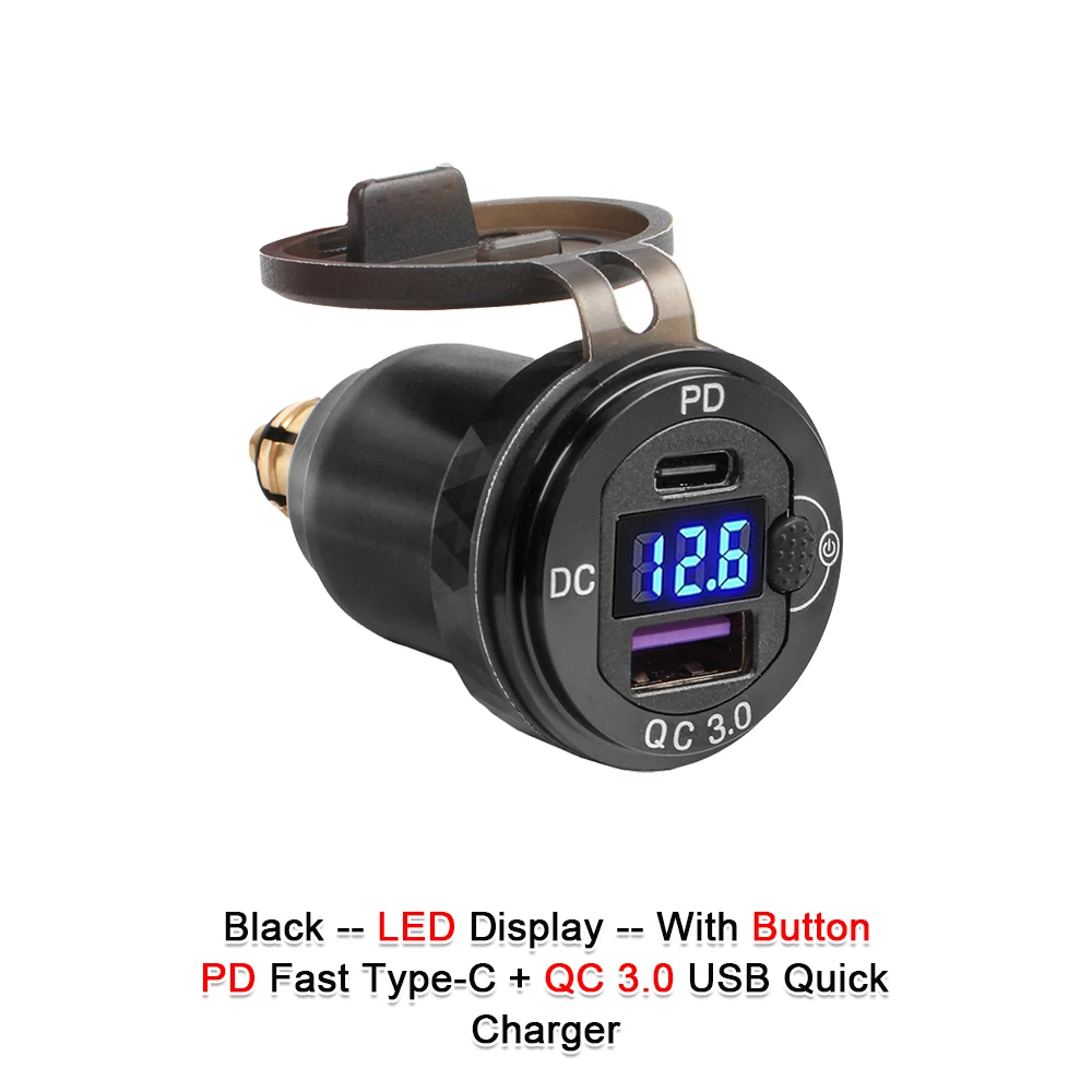 QC3.0 Dual USB Charger 12V Power Adapter Hella DIN Socket For BMW F750GS S1000XR F800R R1250GS G650XGS F900R R1200RT R1200GS ADV