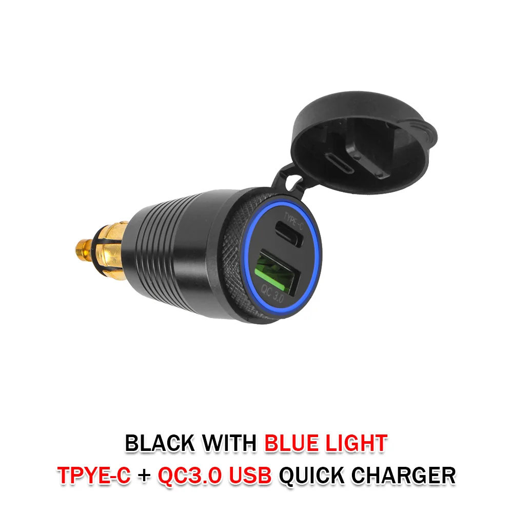 QC3.0 Dual USB Charger 12V Power Adapter Hella DIN Socket For BMW F750GS S1000XR F800R R1250GS G650XGS F900R R1200RT R1200GS ADV