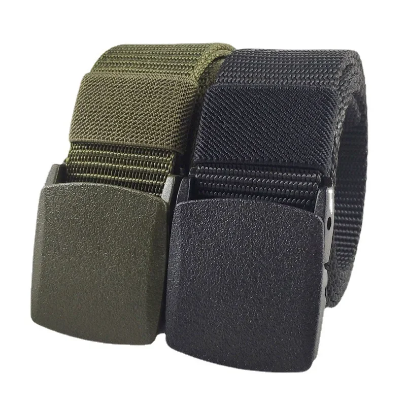 Men Belt Multifunctional Automatic Buckle Nylon Outdoor Canvas Metal Free Belt High Quality Black Red White Blue Belts for Women