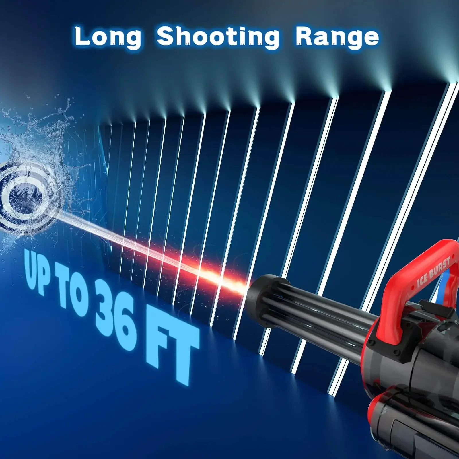 2024 Strongest Gatling Electric Water Gun Toy With Light Shooting Water Gun Summer Beach Pool Toys for Boy Adult Children Gifts