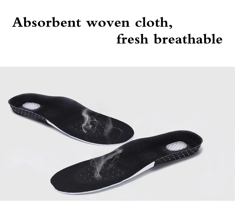 Orthopedic Memory Foam Insoles for Men And Women Gel Cushion Silicone Arch Support Soft Running Shoe Inserts for Sport Pads