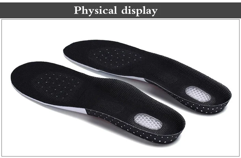 Orthopedic Memory Foam Insoles for Men And Women Gel Cushion Silicone Arch Support Soft Running Shoe Inserts for Sport Pads