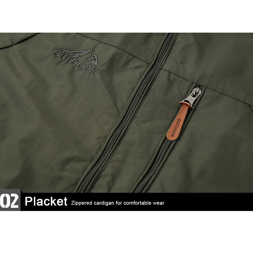 Windbreaker Men Tactical Jacket Waterproof Outdoor Hooded Coat Sports Military Field Climbing Thin Outwear Streetwear Coat