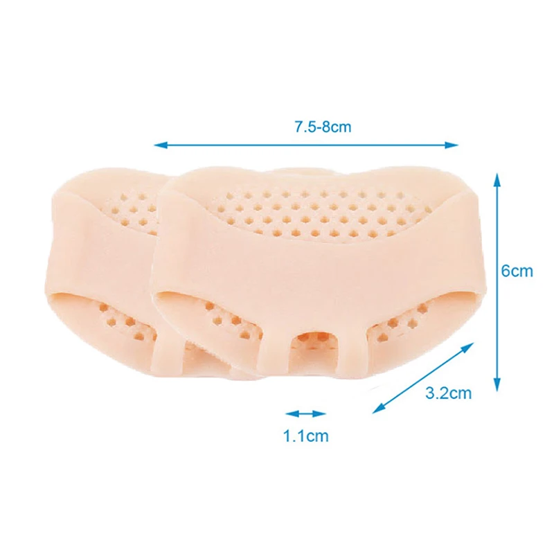 Silicone Metatarsal Pads Toe Separator Pain Relief Foot Pads Orthotics Foot Massage Insoles Forefoot Socks Foot Care Tool 2pcs