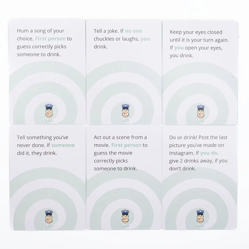 88 pcs Let's Get Drunk Drinking Card Game in Box English Version for Parties Borad Games 8.8x6.3cm