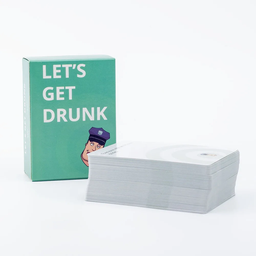 88 pcs Let's Get Drunk Drinking Card Game in Box English Version for Parties Borad Games 8.8x6.3cm