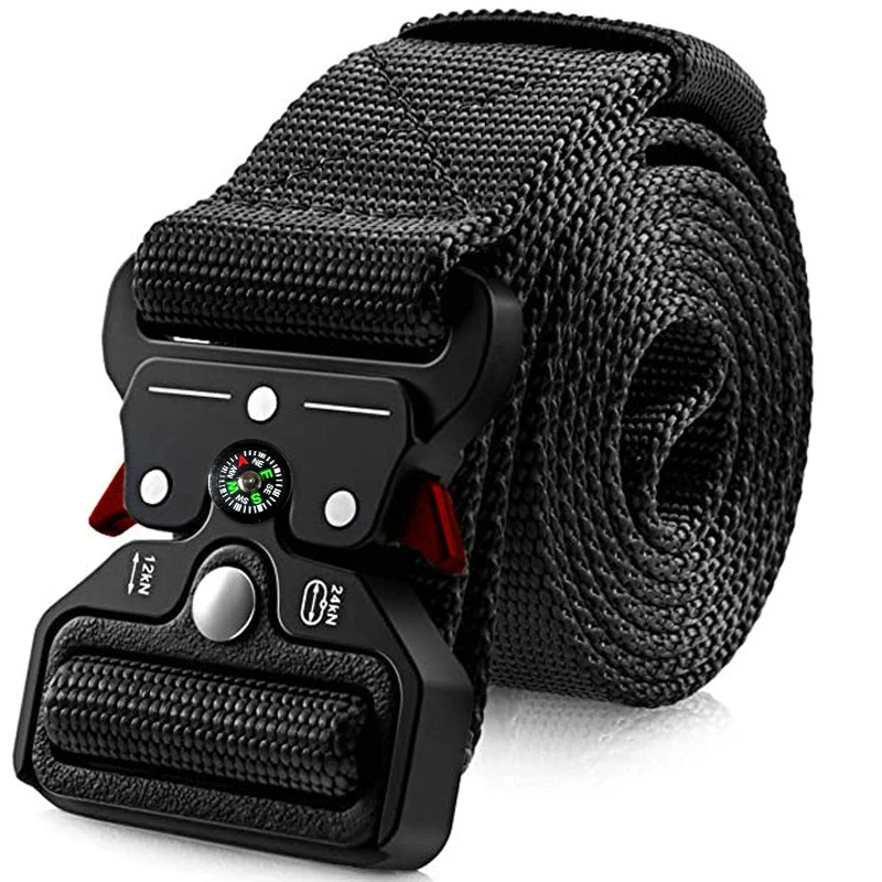 Compass Men Belt Outdoor Hunting Tactical Multi Function Combat Survival High Quality Corps Canvas For Nylon Male Luxury