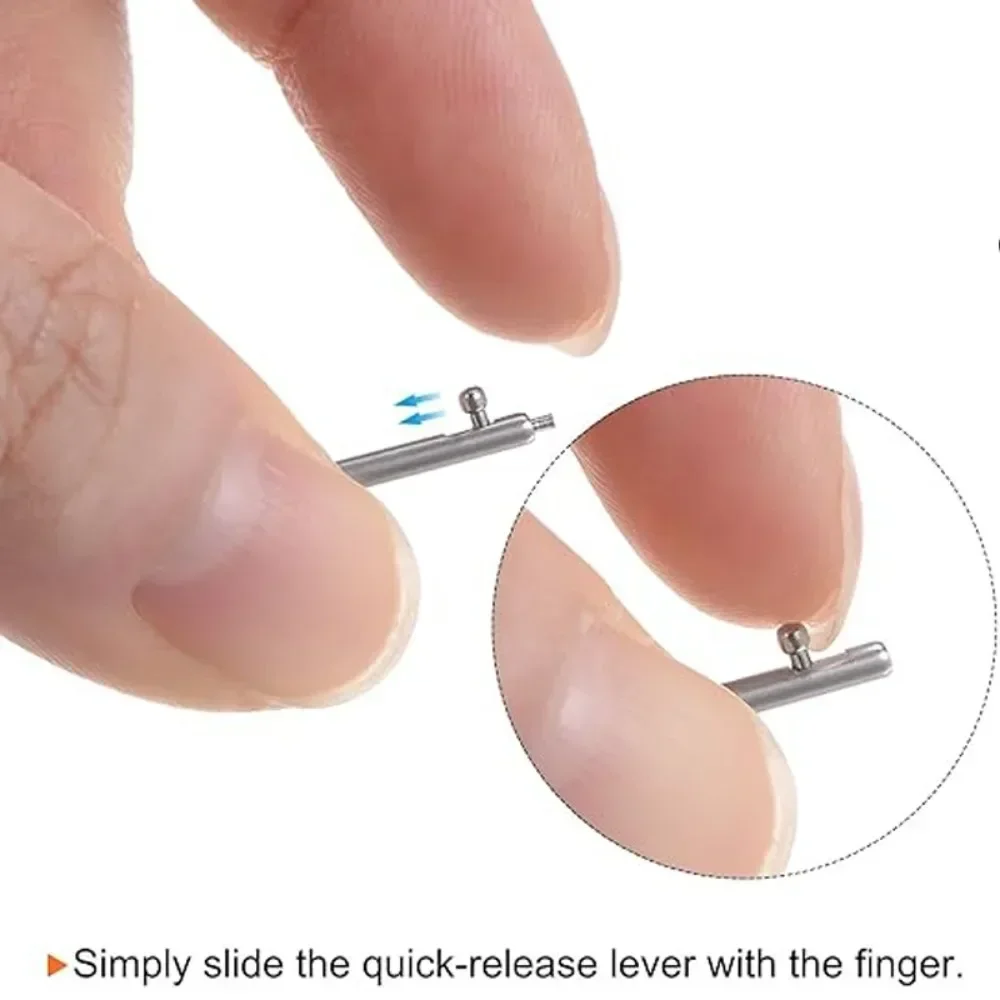 20pcs Quick Release Strap Pins 1.5 1.8mm Diameter Stainless Steel Spring Bars 12/13/14/15/16/17/18/19/20/21/22/24mm Metal Spring