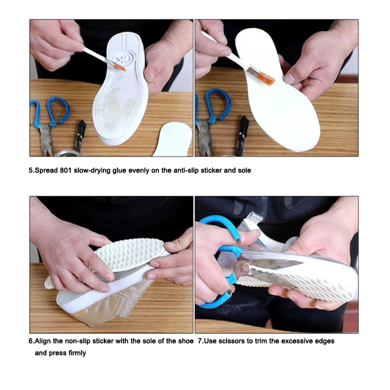Rubber Full Soles for Shoes Outsoles Insoles Anti Slip Ground Grip Sole Protector Sneaker Repair Worker Shoe Self Adhesive Pads