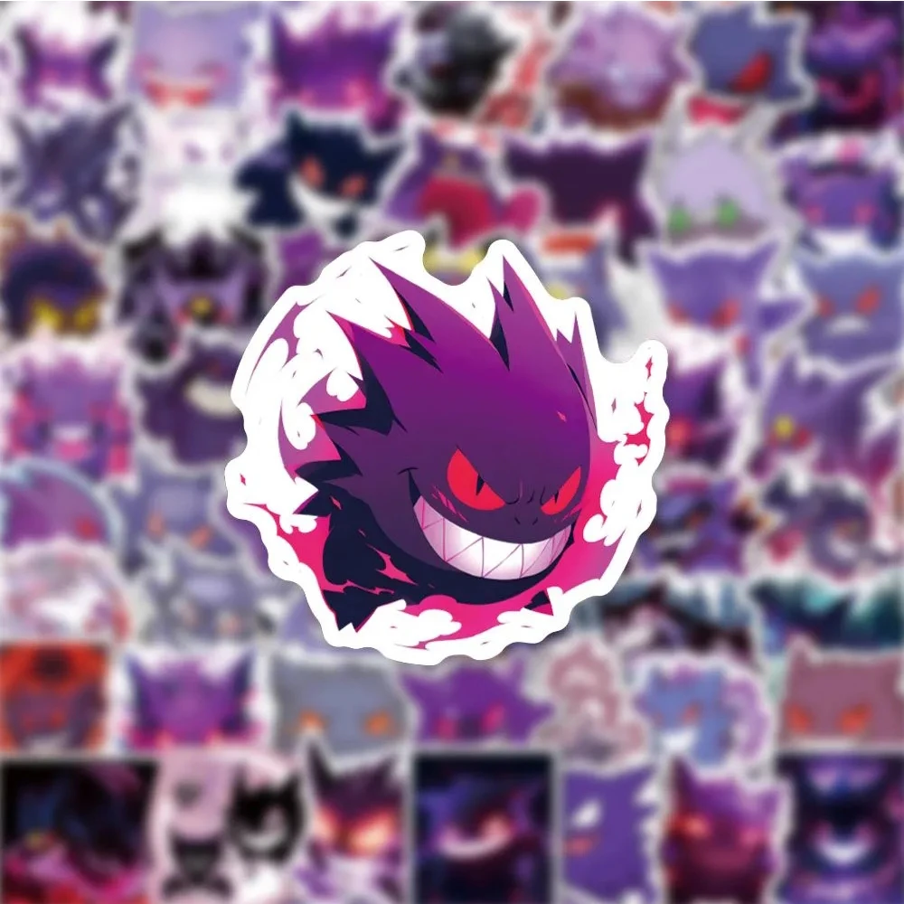 10/30/50PCS Cool Gengar Cartoon Stickers Popularity Anime Pokemon Decals Funny Graffiti Toy DIY Laptop Guitar Bike Kids Gift