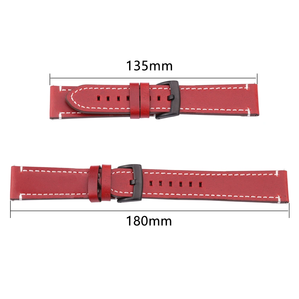 Genuine High-End Retro Calf Leather Watchbands 18mm 20mm 22mm 24mm Quick Release Strap for Samsung Huawei Watches