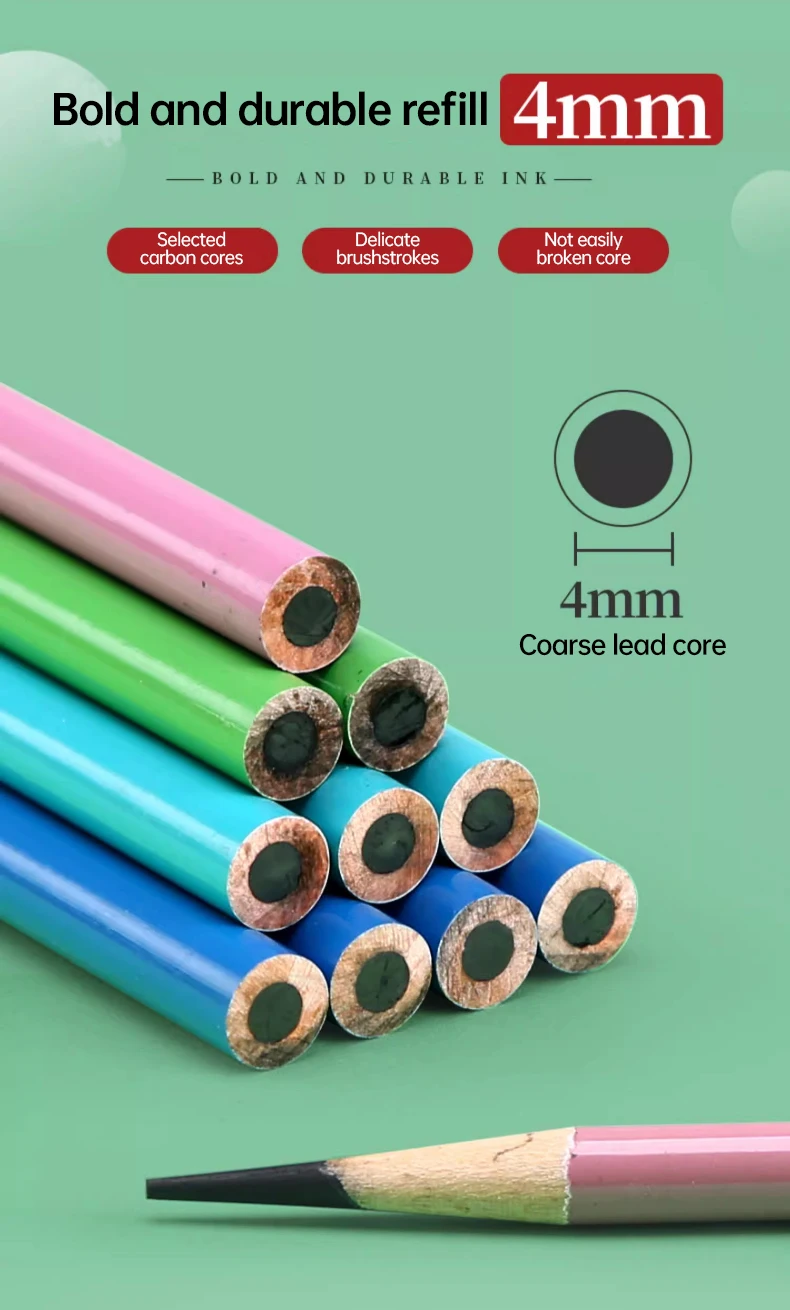 NYONI Black Charcoal Pencil Soft/Medium/Hard Carbon Pencil Wooden Charcoal Pencils For Sketching Drawing Stationery