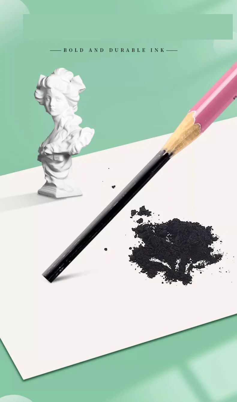 NYONI Black Charcoal Pencil Soft/Medium/Hard Carbon Pencil Wooden Charcoal Pencils For Sketching Drawing Stationery