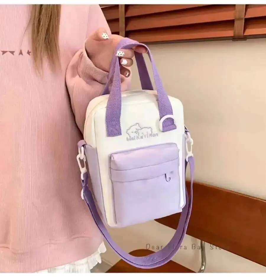 Girls New Cute 20cm Doll Bag Y2K Versatile Transparent Pocket Shoulder Crossbody Bags Simple Basic Ita Bag Student Handbag Purse