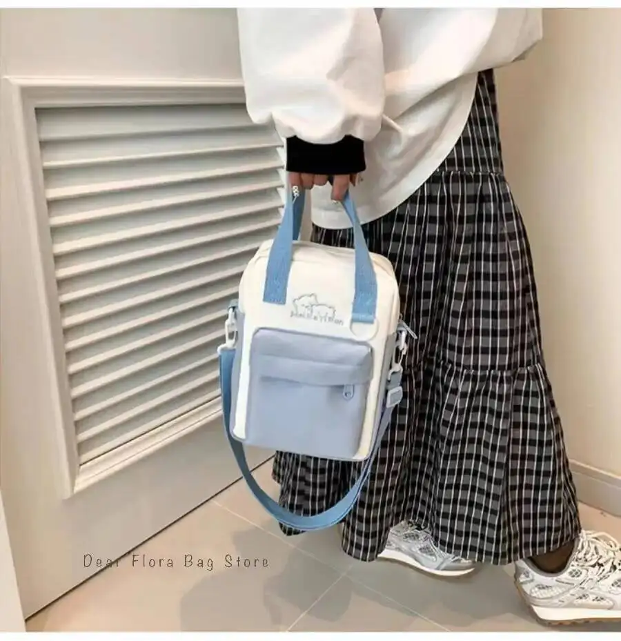 Girls New Cute 20cm Doll Bag Y2K Versatile Transparent Pocket Shoulder Crossbody Bags Simple Basic Ita Bag Student Handbag Purse