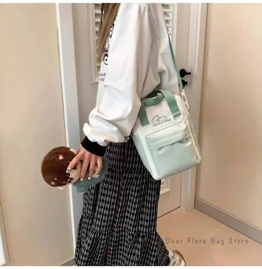 Girls New Cute 20cm Doll Bag Y2K Versatile Transparent Pocket Shoulder Crossbody Bags Simple Basic Ita Bag Student Handbag Purse