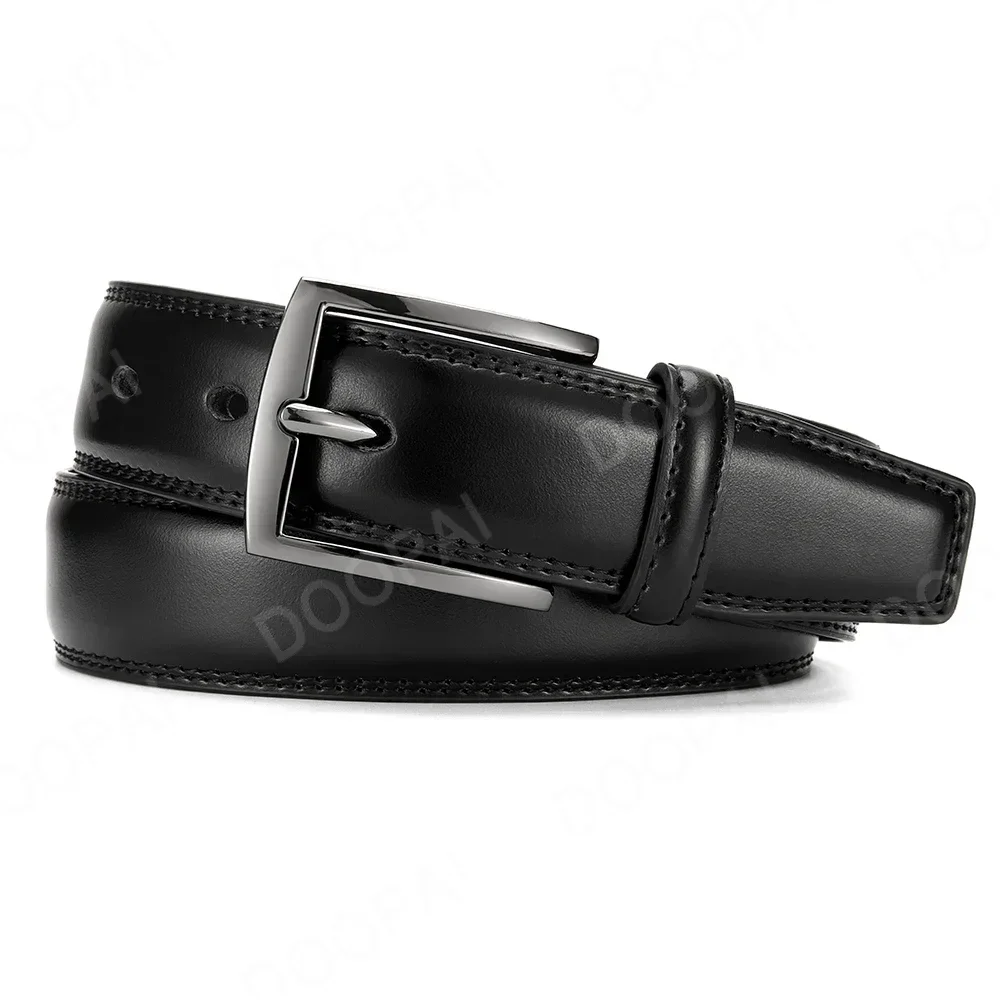 Men Belts High Quality Leather LONG Large Pin Buckle Metal Automatic Buckle Male Belts Strap Male