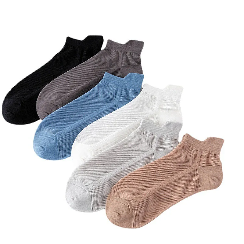 3Pairs Men's Socks Thin Breathable Comfy Deodorant Sweat-absorbing Low Cut Ankle Sports Sock Casual Ultra-thin Business Sox
