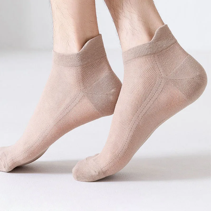 3Pairs Men's Socks Thin Breathable Comfy Deodorant Sweat-absorbing Low Cut Ankle Sports Sock Casual Ultra-thin Business Sox