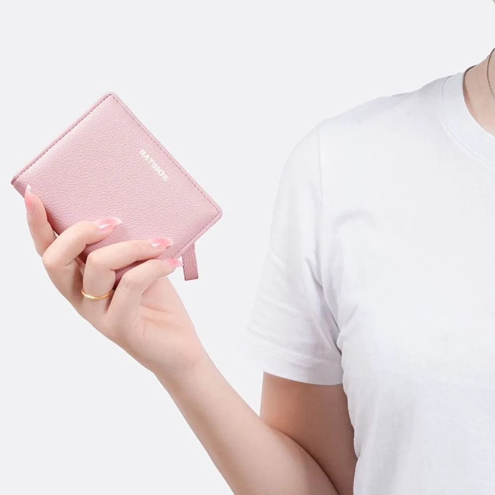 PU Leather Short Wallet Women's Fashion Solid Color Large Capacity Handbag Foldable Thin Card Holder Coin Purses Mini Clutch