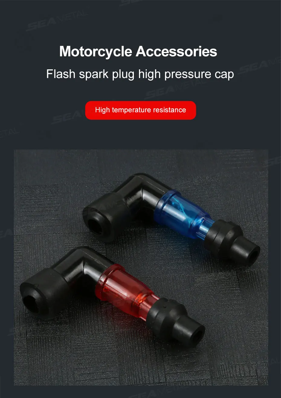 BLALION Motorcycle Flash Spark Plug Cap Universall Motorcycle Ignition Spark Plug Cap 90Degree Flashing Spark Plug Cap For Moto