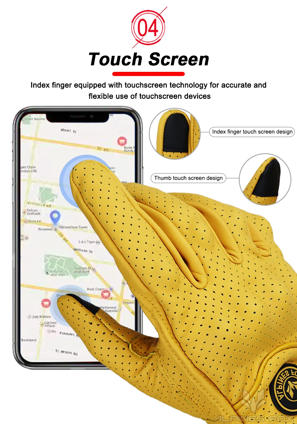 Vinatge Goatskin Motorcycle Gloves Summer Men Yellow Retro Leather Motorcyclist Guantes Motorbike Motocross Glove M-XXL