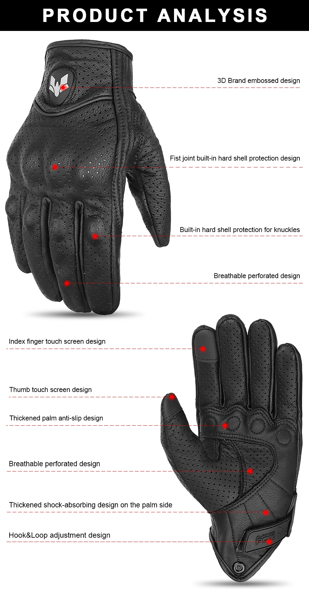 Vinatge Goatskin Motorcycle Gloves Summer Men Yellow Retro Leather Motorcyclist Guantes Motorbike Motocross Glove M-XXL