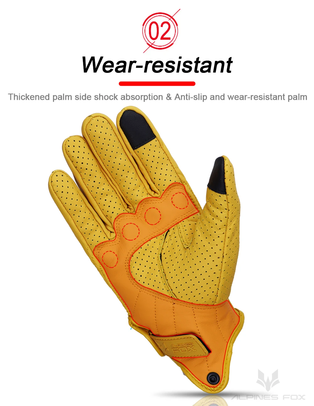 Vinatge Goatskin Motorcycle Gloves Summer Men Yellow Retro Leather Motorcyclist Guantes Motorbike Motocross Glove M-XXL