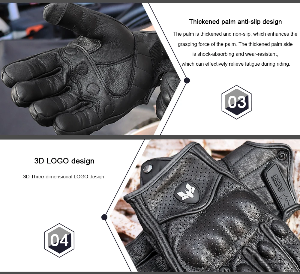 Vinatge Goatskin Motorcycle Gloves Summer Men Yellow Retro Leather Motorcyclist Guantes Motorbike Motocross Glove M-XXL