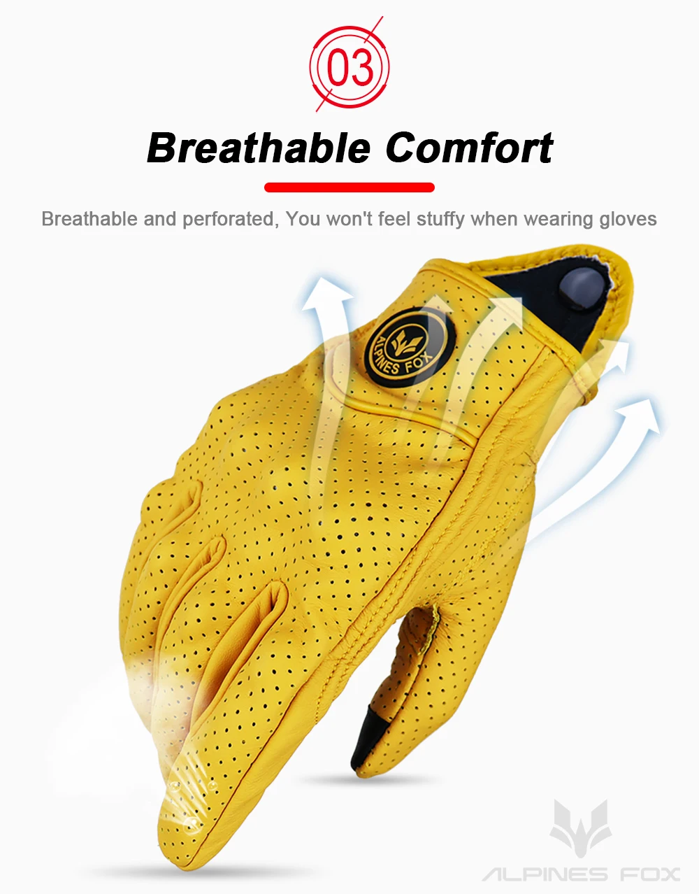 Vinatge Goatskin Motorcycle Gloves Summer Men Yellow Retro Leather Motorcyclist Guantes Motorbike Motocross Glove M-XXL