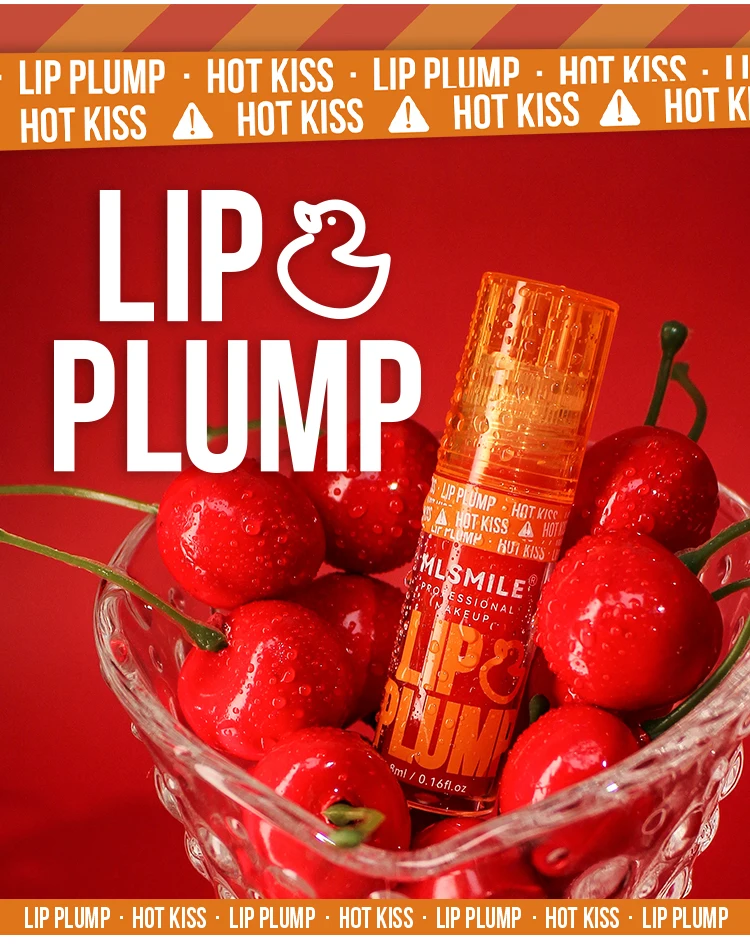 MLSMILE Duck Lip Plump Lip Oil Moisturizing Lip Gloss Mirror Water Nature Long-Lasting Gloss Pearl Lip Glaze Set