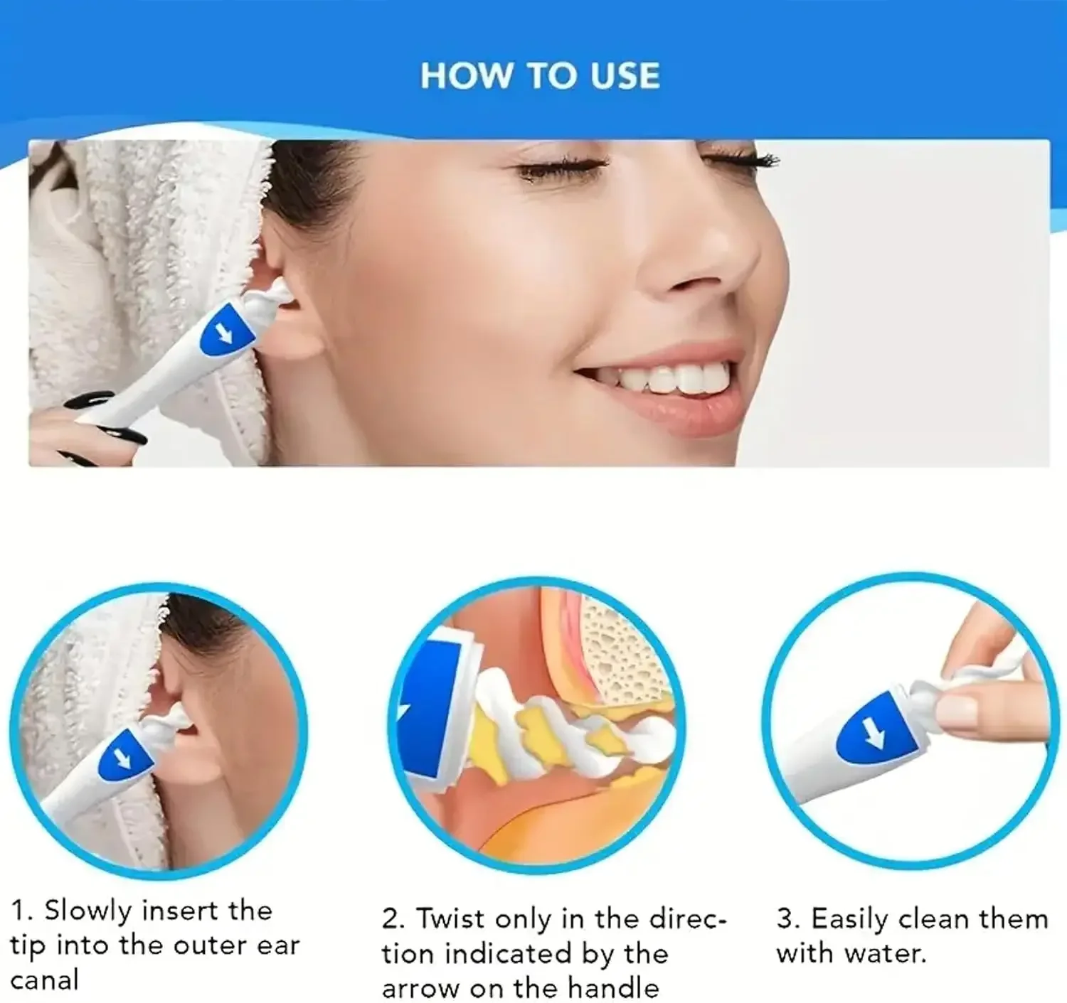 Hot New Ear Wax Arrival Spiral Silicon Removal Tool Reusable Earwax Cleaner Removal Care Soft Spiral Ears Cares Health Tools
