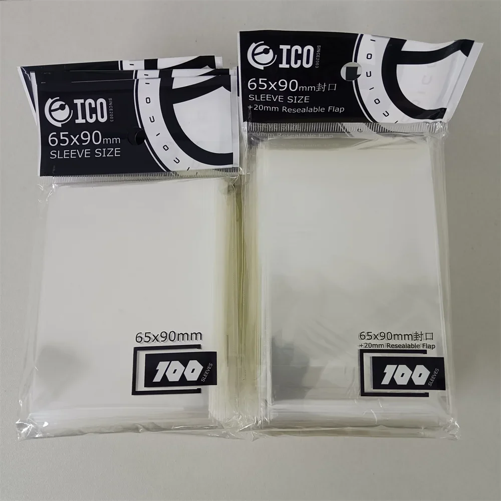 100Pcs 65X90mm Clear Card Sleeves TCG Trading Cards Protector Tarot Shield Board Games Magical Cover PKM