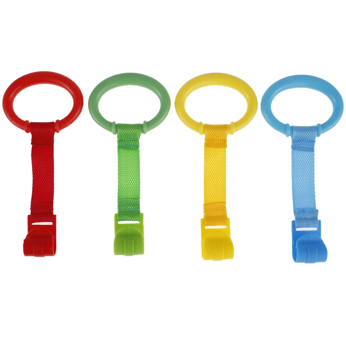 Baby Crib Pull up Rings Baby Walking Exercises Assistant Cot Hanging Rings Baby Bed Stand Up Rings for Playpen Play Gym